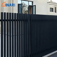 Panneaux de clôture verticaux en aluminium noir, clôture de sécurité personnalisée pour jardin et villa