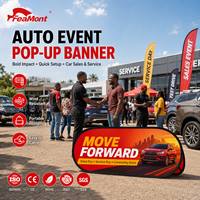 Support pliable en forme de A FEAMONT avec logo personnalisé pour les concessionnaires de voitures d'occasion, signalisation publicitaire directionnelle pour les lots de vente