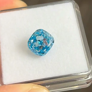 <span class=keywords><strong>Diamant</strong></span> bleu de laboratoire taille coussin 1 carat, certifié IGI, diamants synthétiques pour la fabrication de bijoux - Product Image 2