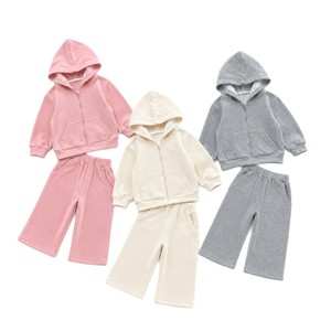 Nuovo Arrivo Primaverile: Set di Abbigliamento in Cotone per Bambini, Felpa <span class=keywords><strong>con</strong></span> Cappuccio a Maniche Lunghe per Ragazze, Completo Sportivo in Due Pezzi per Ragazzi/Ragazze - Product Image 1