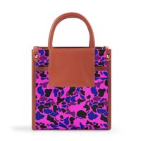 Sac à main carré compact en cuir PU avec motif camouflage abstrait sur mesure, poignée supérieure et bandoulière, idéal pour les trajets quotidiens et les week-ends