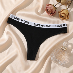 Tangas de Algodón Negras para Mujer al por Mayor, Ropa Interior de Moda de Tiro Medio, Bragas Deportivas Transpirables para Mujer OEM ODM - Product Image 2