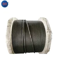 Câble métallique en acier non galvanisé 6x19, 12mm, haute qualité, haute résistance, prix d'usine, Offre Spéciale