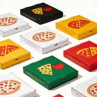 Boîtes à pizza personnalisées imprimées avec logo, de 14 à 30 pouces, en carton ondulé, emballage alimentaire à emporter, vente en gros
