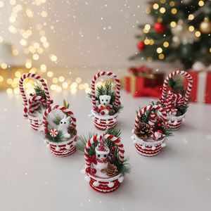 Cestas de Regalo Navideñas al por Mayor, Adornos de Muñeco de Nieve y Oso Polar para Centros Comerciales, Hoteles, Restaurantes, Decoración Navideña para Escaparates - Product Image 1