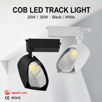 Projecteur mural LED COB CE ROHS 20W 30W, éclairage de fond et de surface 60 °   Spotlight sur rail à 2, 3, 4 ou 6 fils DALI