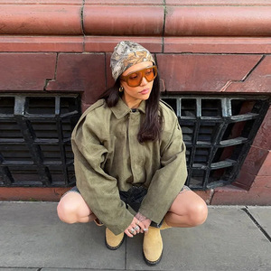 Vêtements pour femmes en stock direct usine, export en gros, Nouveautés Printemps 2026, Blouson <span class=keywords><strong>aviateur</strong></span> tendance à manches chauve-souris - Product Image 3