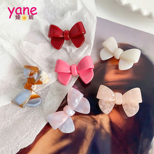 Barrettes à cheveux papillon pour enfants, design <span class=keywords><strong>Goody</strong></span>, satin, 4,5 cm, faites à la main, écologiques - Product Image 1