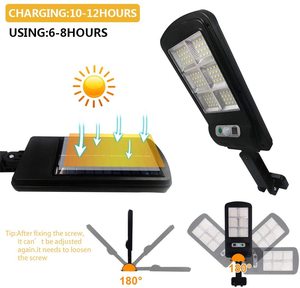 Inghoo — applique murale à 30w <span class=keywords><strong>avec</strong></span> capteur de mouvement, à énergie <span class=keywords><strong>solaire</strong></span>, luminaire d'extérieur, idéal pour une rue - Product Image 6