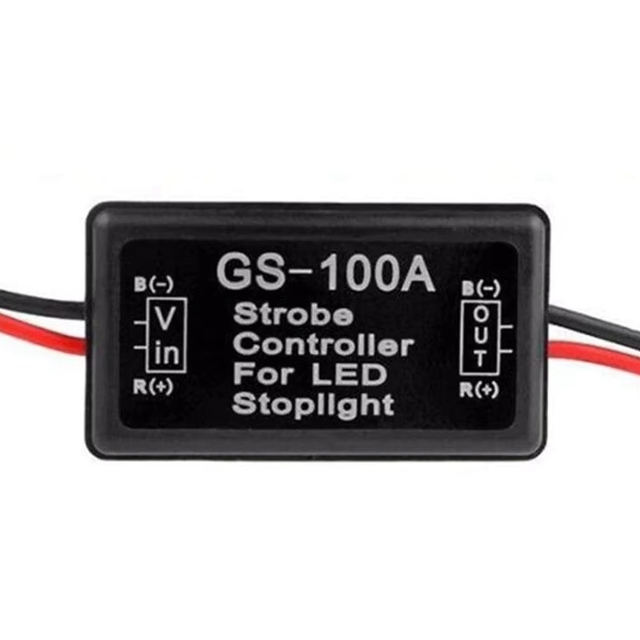 ZYSY Universal 12-24V Flash Strobe Controller Car Brake Light Flasher Module for Vehicles Auto Motorcycle LED Stop Signal