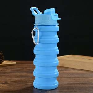 USSE Bouteilles d'eau en silicone pliables portables réutilisables sans BPA personnalisées de 16oz pour le camping et la randonnée - Product Image 2