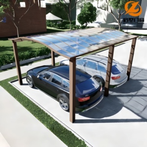 Cochera Portátil Moderna de Aluminio para Auto, con Techo de Policarbonato, Resistente al Agua y a los Rayos UV, para Exteriores - Product Image 3
