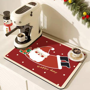 Tapete de Café Navideño con Diseño de Santa Claus, Resistente al Aceite y al Calor, para la Encimera de la Cocina, para el Comedor - Product Image 1