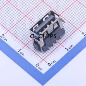 KH-AF90QCSMT-10-H6.3 USB Connector SMD Connector Type-A Female Horizontal Mount 4P - Product Image 1