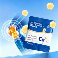 Comprimés de calcium au lait OEM ODM sous marque privée, bonbons pour la santé osseuse, minéraux du lait, dextrine résistante, supplément de vitamine C