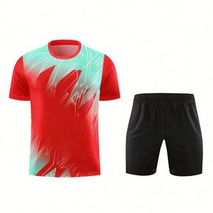 Latest High Quality <b>Red</b> Plus Size Breathable Quick Dry Unisex Adult Football Training Jersey - Product Image 1