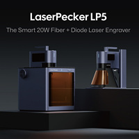 Graveur laser double LaserPecker LP5 20W, gravure sécurisée pour bijoux, anneaux, métal, bois, verre, cuir, plastique, feuille