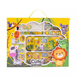 Hot Selling Creative Stationery Student Stationery <b>Set</b> <b>Gift</b> Box Primary School Student Supplies 10 Piece School Stationery - Product Image 1