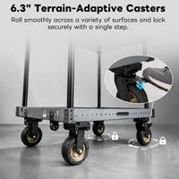 PRIME FOCUS Kereta Kamera Kelas Bioskop, Dolly Lipat dari Paduan Aluminium Kapasitas 220kg, Mudah Dipasang, Roda Segala Medan untuk Produksi Film