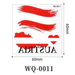 Autocollant de tatouage imperméable longue durée avec drapeaux des États-Unis, du Canada et du Mexique pour les événements sportifs de football 2026 - Product Image 5