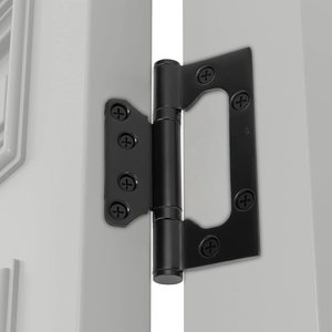Charnières de porte de meubles 4*3 pouces en acier laminé à froid, charnière de porte dissimulée sans mortaise, facile à installer, robuste, 180° °   Charnière de porte - Product Image 6