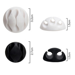 厂家直销供应硅胶电缆收卷机简易桌面软线收纳器家用客厅USB鼠标电缆固定器 - Product Image 1