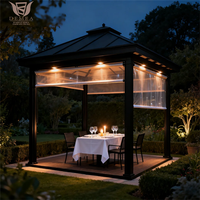 Pergola Bioclimatique Moderne de Luxe en Aluminium, Étanche, avec Toit à Lames Orientables, pour Jardin, Terrasse et Patio, Résistante aux Intempéries