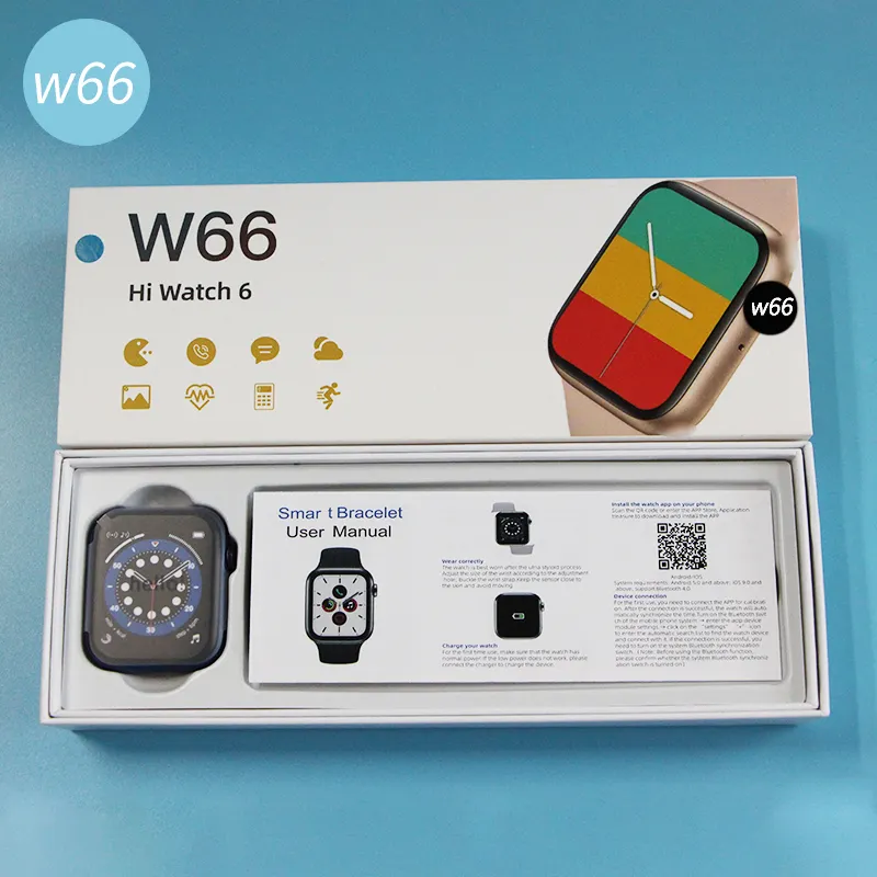 2022 New Arrivals W66 Smartwatch Phones W26 Series 6 Smart Watch Wholesale For Apple