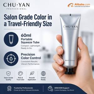 Chuyan 60ml Portable Plant-Based Permanent Hair Color Cream-Covers Gray Hair-Precise Squeeze Tube-Salon Quality <b>DIY</b> Dye - Product Image 1
