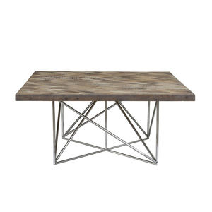 Meuble <span class=keywords><strong>scandinave</strong></span> vintage avec base en acier inoxydable, bois, nouvelle collection, décoration artistique, table à <span class=keywords><strong>manger</strong></span> carrée - Product Image 2