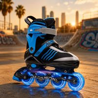 Patins à roulettes électriques réglables en gros pour adultes, sports de plein air, roues en PU lumineuses professionnelles