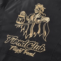 Blouson Bomber Homme Printemps Automne Oversize Style Workwear Moto Harley Rétro 100% Polyester Broderie Motif Cœur
