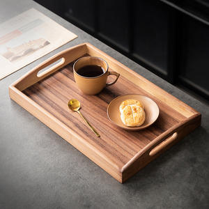 Bandeja de Servicio de Desayuno de Madera de Bambú Personalizable, Grande, Mediana, Pequeña y Mini, con Asas para Comida, Cena, Otomana, Bandeja de Café - Product Image 2