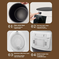 Cuisinière à riz multifonction 5L avec écran LED numérique, en acier inoxydable, modes de cuisson multiples, fonction de temporisation, revêtement antiadhésif, pour la maison et les camping-cars
