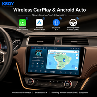 KSOY-04 Radio Mobil Android Nirkabel CarPlay Android Auto QLED Pemutar Multimedia Navigasi GPS Layar Sentuh 4+64G 4G LTE