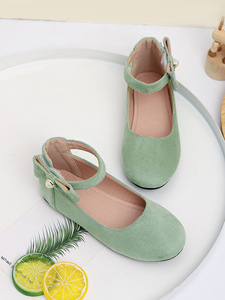 Nuevo Diseño de Zapatos Planos de Vestir para Niñas, Estilo Retro con Punta Redonda, de Gamuza, para Otoño, para Estudiantes - Product Image 5