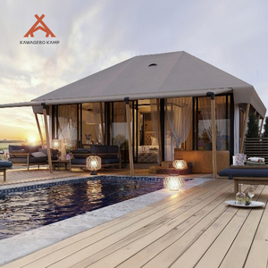 เต็นท์รีสอร์ทหรูหรา Kawagebo Kamp (KK) ขนาด 20' x 26' รุ่น PVDF สำหรับแกลมปิ้ง ซาฟารี พร้อมห้องน้ำในตัว - Product Image 1