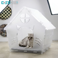 Cage pour animaux de compagnie de style villa moderne, de luxe, 50 cm de haut, en kit, en acrylique, pour intérieur, fabriquée par DSP Vietnam Factory