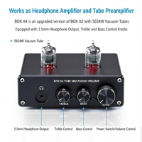 Préamplificateur Phono à Tubes Hi-Fi Box X4, Prétube MM, Amplificateur de Platine RIAA Stéréo Haute Fidélité