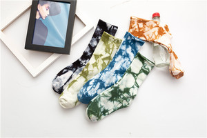 Chaussettes sportives transparentes à dégradé de couleurs pastel, effet tie-dye, pour femmes, usage quotidien - Product Image 5