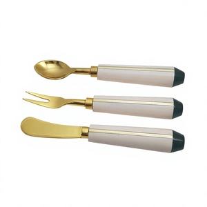 Light Luxury 304 Stainless Steel Gold Cutlery Set Knife Fork Spoon Silverware Wedding Flatware Set - Product Image 1