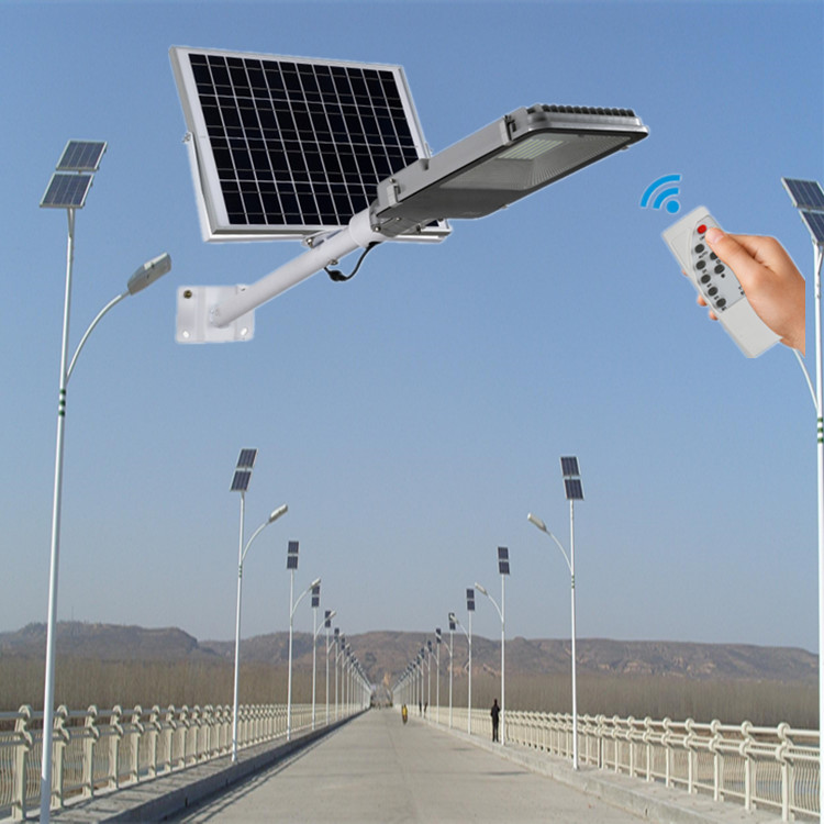 Most Powerful 100w Outdoor high led Road Toothbrush type led Separate solar street light