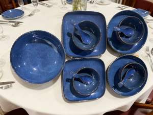 Vajilla de Porcelana Azul Japonesa de Lujo, Platos y Tazones para Restaurante, Juego de Vajilla, Venta al por Mayor - Product Image 2