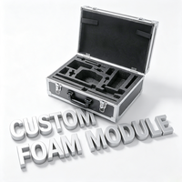 Mallette à Outils en Aluminium sur Mesure pour Équipement avec Intérieur en Mousse Préformée, Valise de Transport Rigide en Aluminium avec Poignée et Roues