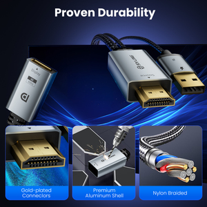 Adaptateur SYONG <span class=keywords><strong>HDMI</strong></span> vers DP, câble adaptateur <span class=keywords><strong>HDMI</strong></span> vers <span class=keywords><strong>DisplayPort</strong></span> 4K60Hz mâle vers femelle pour appareil source vers écran DP pour moniteur - Product Image 5