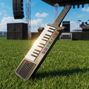 Teclado MIDI Multifuncional Midiplus Band Keytar de 25 Teclas Sensibles a la Velocidad con 7 Pads de Percusión RGB y Modo de Arpeggio - Product Image 2