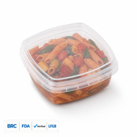 Conteneur alimentaire en gros compatible micro-ondes 500 ml, boîte repas en PP avec couvercle, compatible congélateur, jetable, pour plats à emporter, approvisionnement en vrac