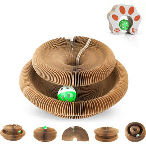Jouets à gratter pour <span class=keywords><strong>chat</strong></span> en forme d'accordéon magique, planche à gratter en carton pour <span class=keywords><strong>chat</strong></span> d'intérieur, chaton - Product Image 1