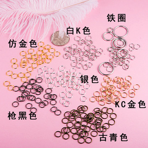 Anneau en acier métallique à extrémités ouvertes, plaqué, 10 mm, pour la fabrication de bracelets, composants de bijoux, forme ronde, origine Yiwu, été 2021 - Product Image 1