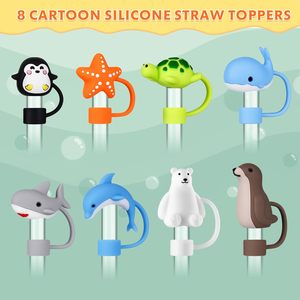 Silicone/PVC Anti-Dust Handmade Straw Toppers for 30oz/40oz Tumblers 0.4 Inch/10mm Fits All Branded <b>Cups</b> (Multi-Design) - Product Image 2